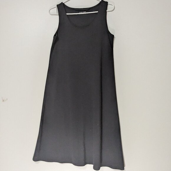 Eileen Fisher Jersey A-Line Shift Dress Black Size XS - Picture 1 of 7